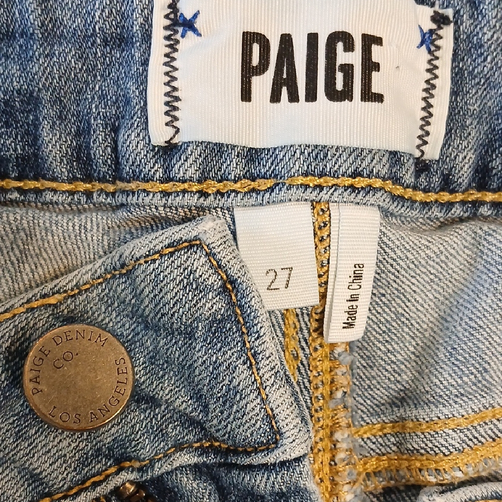 🧡Paige Gently Worn, Size 27, Paige Women's Blue Denim Shorts - Picture 5 of 8